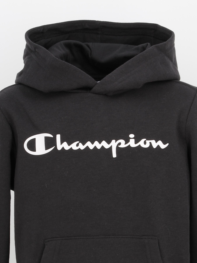 Sweat à capuche hooded noir enfant - Champion