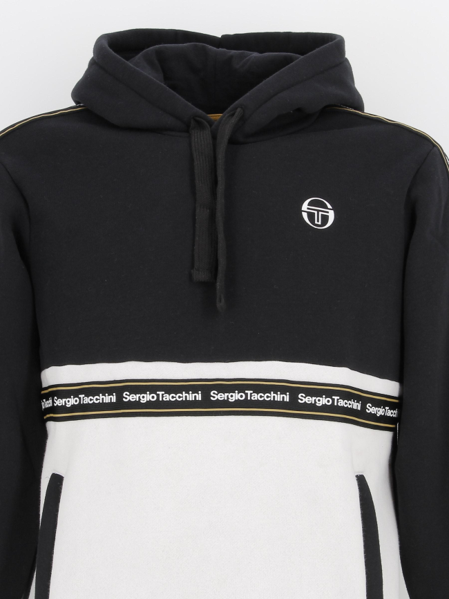 Sweat à capuche meridiano noir homme - Sergio Tacchini