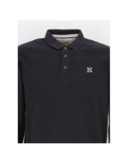 Polo manches longues essentiel bleu homme - Oxbow