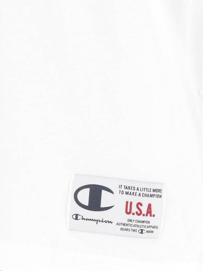 T-shirt crewneck logo blanc homme - Champion