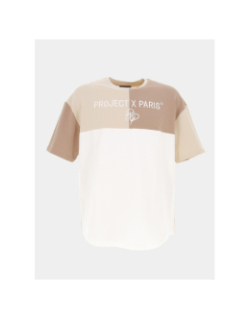 T-shirt mc color block beige homme - Project X Paris