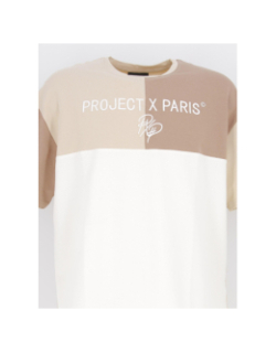 T-shirt mc color block beige homme - Project X Paris