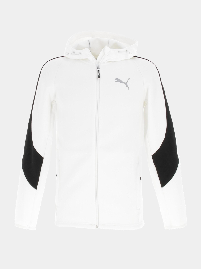 Sweat zippé à capuche evostripe blanc homme - Puma