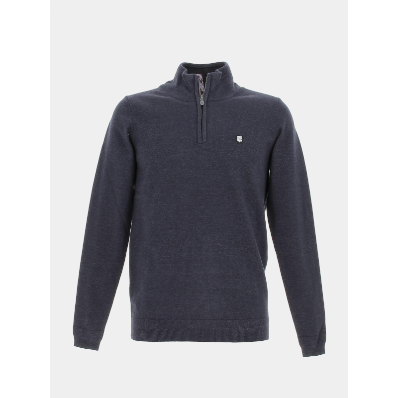 Pull marty col zippé bleu marine homme - Teddy Smith