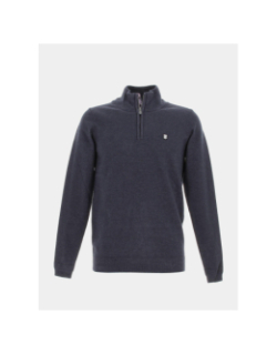 Pull marty col zippé bleu marine homme - Teddy Smith