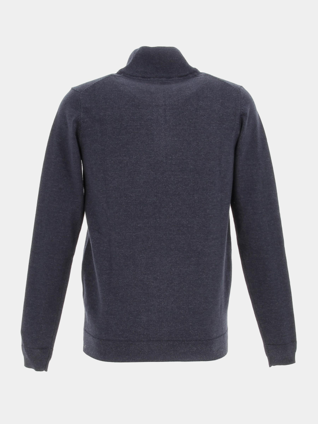 Pull marty col zippé bleu marine homme - Teddy Smith