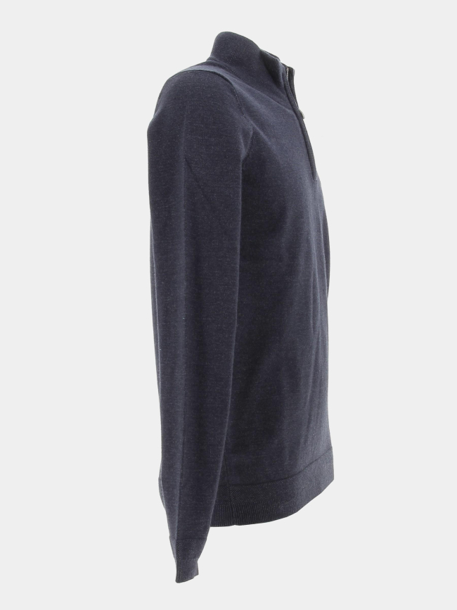 Pull marty col zippé bleu marine homme - Teddy Smith