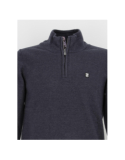 Pull marty col zippé bleu marine homme - Teddy Smith