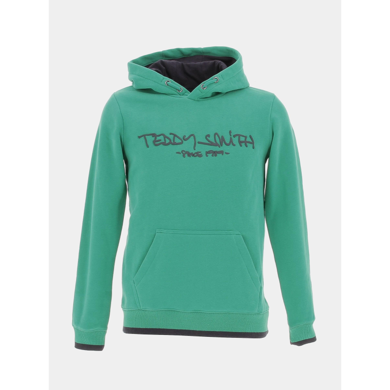 Sweat à capuche siclass vert enfant - Teddy Smith