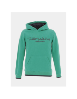Sweat à capuche siclass vert enfant - Teddy Smith