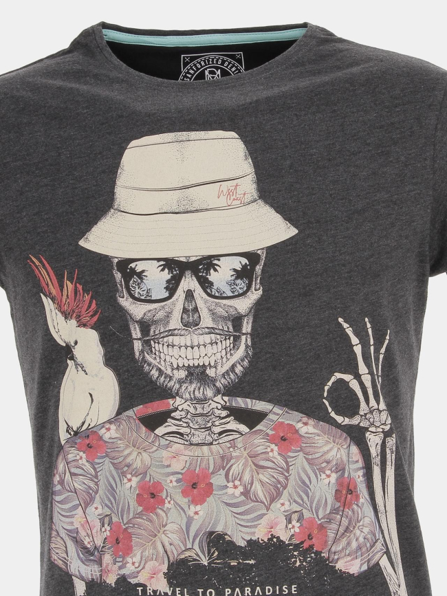 T-shirt modesto skull gris homme - La Maison Blaggio