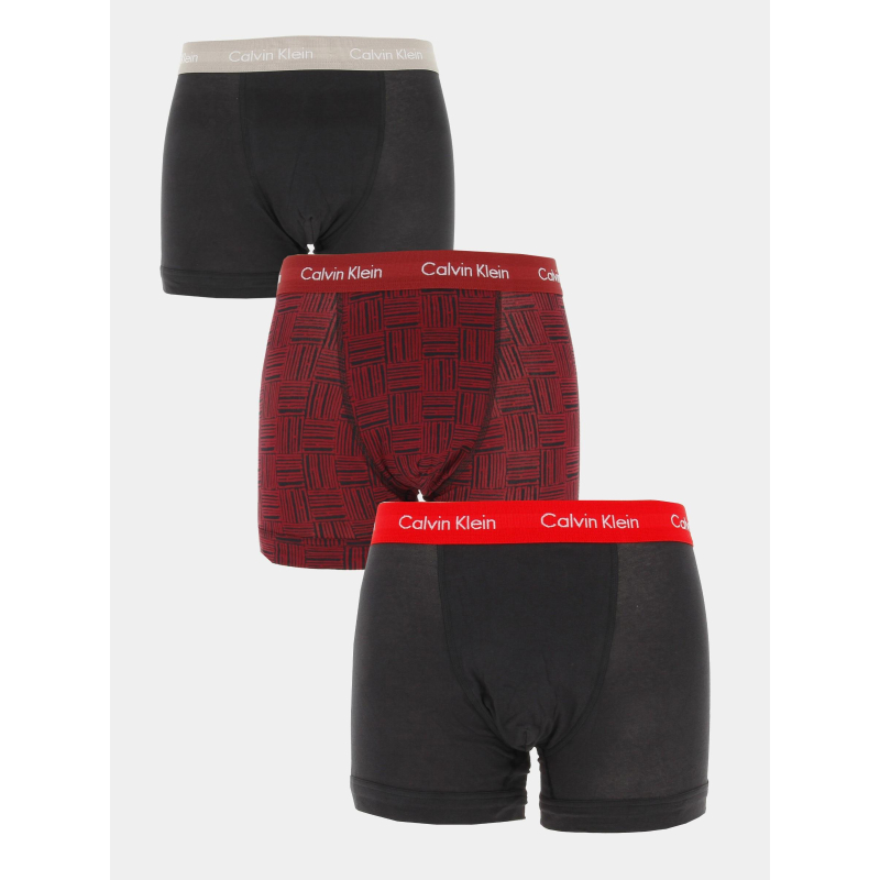 Pack 3 boxers noir/rouge homme - Calvin Klein