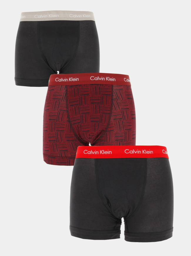 Pack 3 boxers noir/rouge homme - Calvin Klein