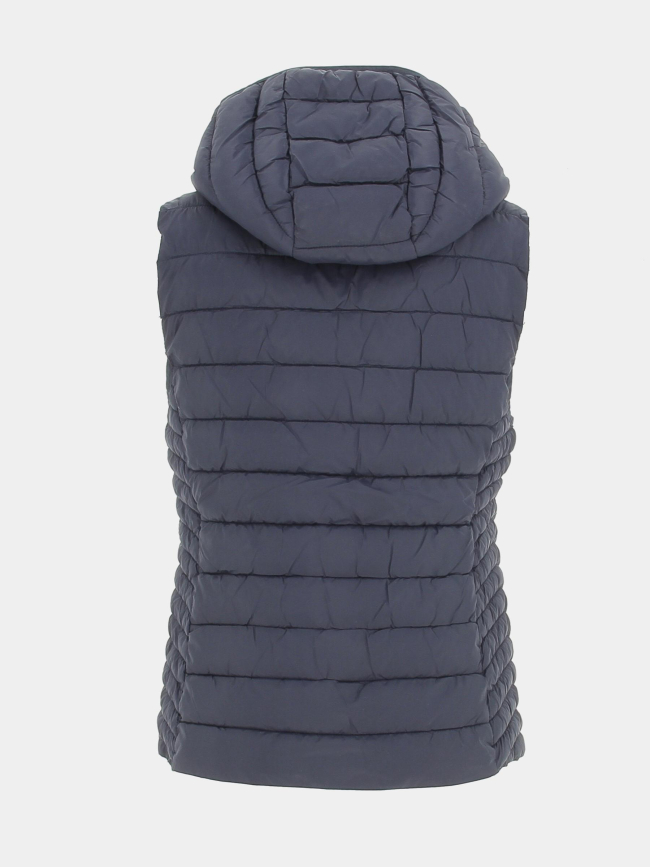 Doudoune sans manche capuche terry bleu femme - Teddy Smith