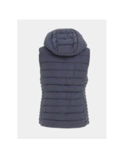 Doudoune sans manche capuche terry bleu femme - Teddy Smith