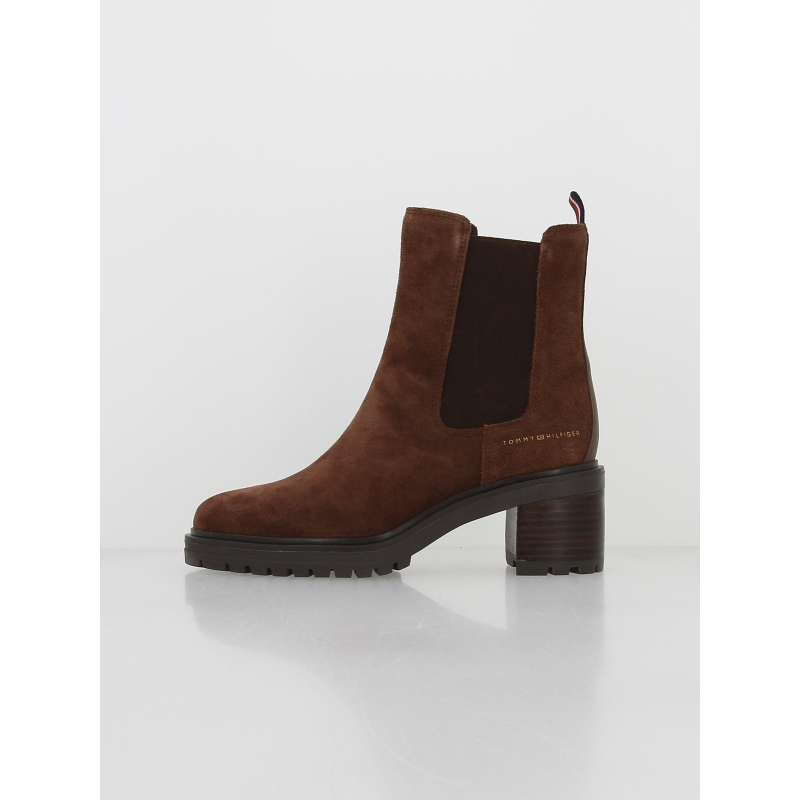 Boots à talons chelsea marron femme - Tommy Hilfiger