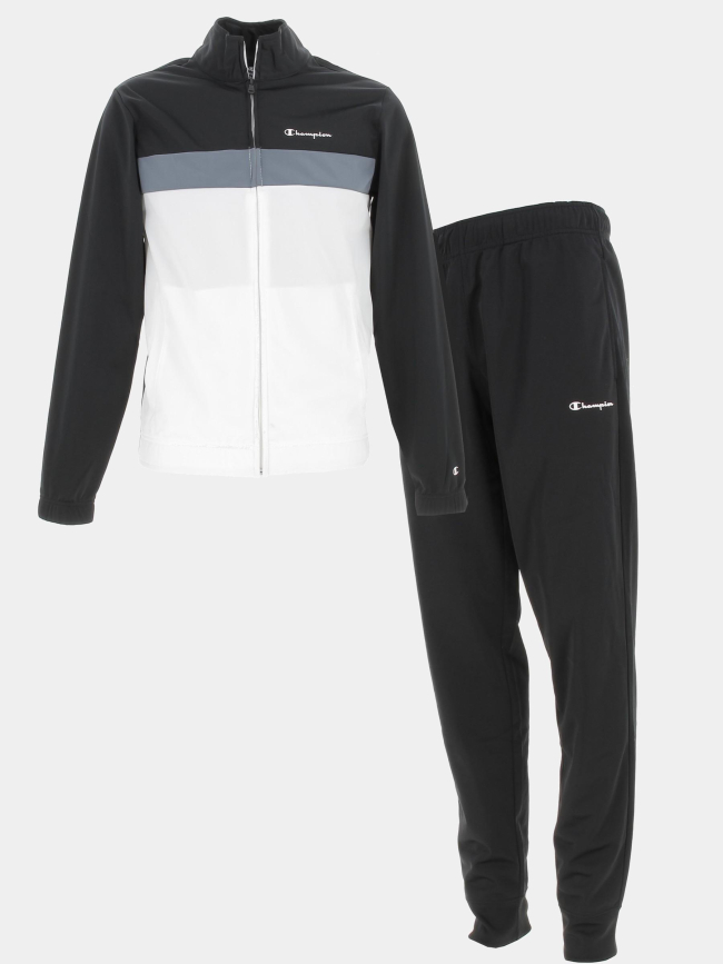 Survêtement veste zippée noir/blanc homme - Champion