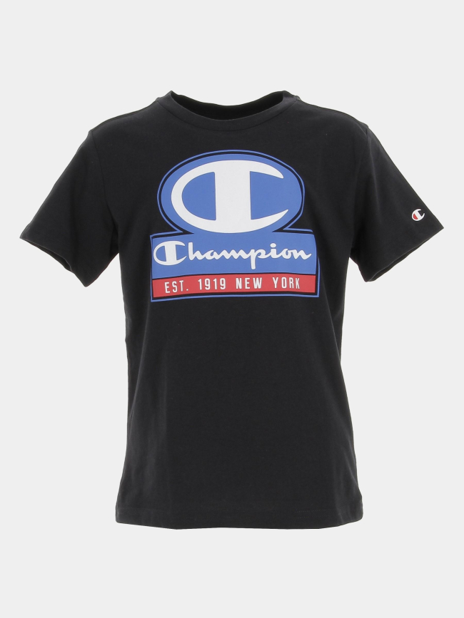 T-shirt crewneck noir garçon - Champion