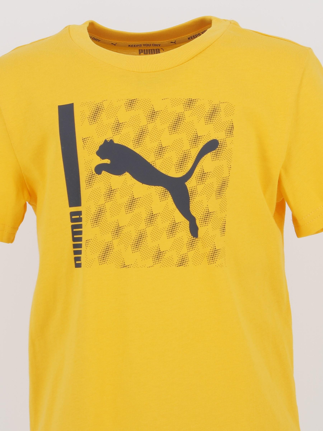 T-shirt activ spt jaune garçon - Puma