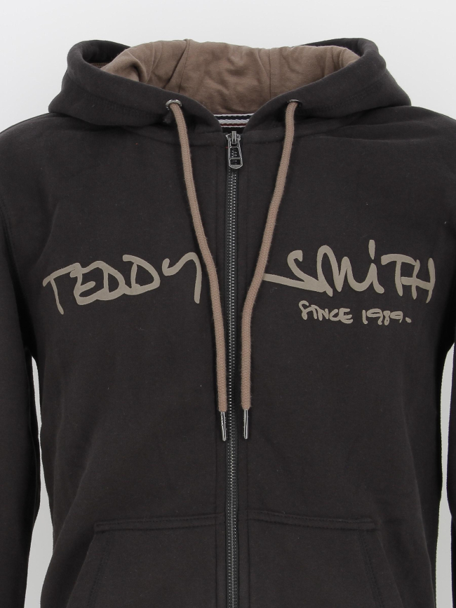 Sweat zippé à capuche giclass gris homme - Teddy Smith