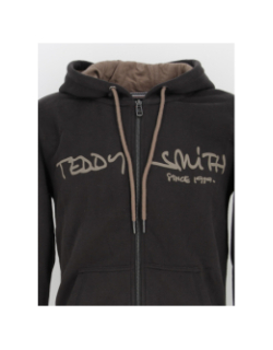 Sweat zippé à capuche giclass gris homme - Teddy Smith
