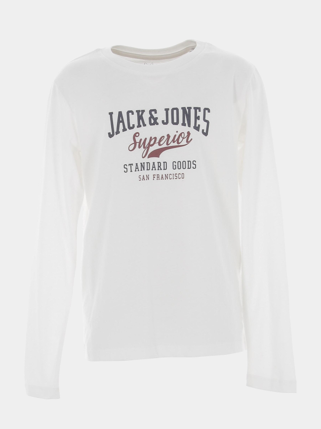 T-shirt manches longues superior blanc garçon - Jack & Jones