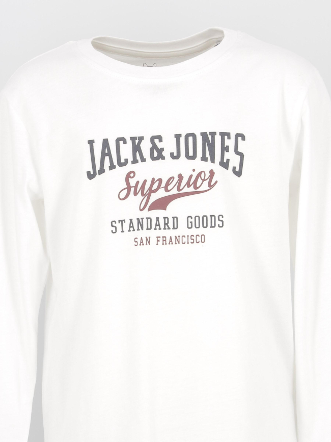T-shirt manches longues superior blanc garçon - Jack & Jones