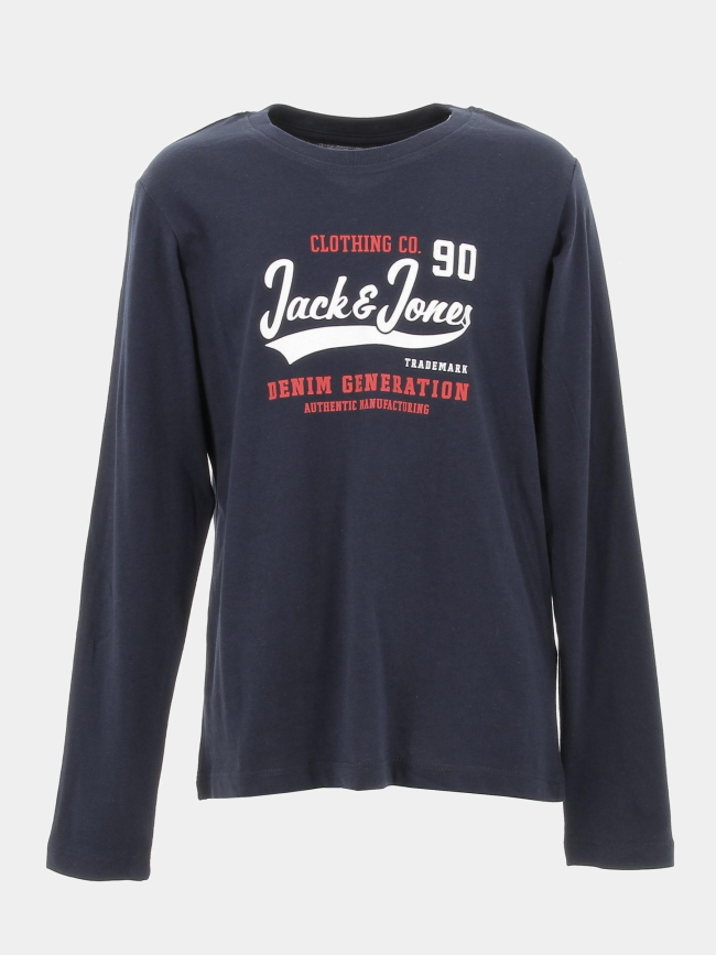 T-shirt manches longues logo bleu garçon - Jack & Jones