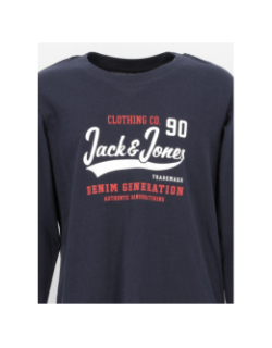 T-shirt manches longues logo bleu garçon - Jack & Jones