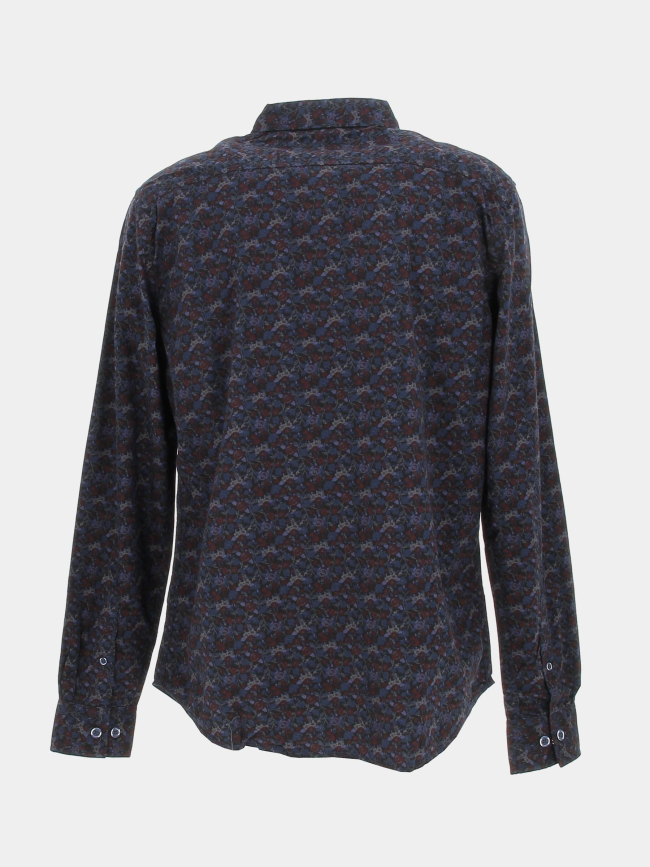 Chemise fleurs bleu homme - Rms 26