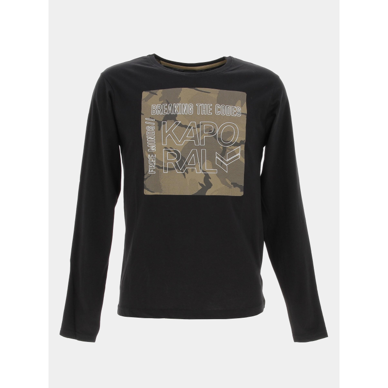 T-shirt manches longues mozzb12 noir garçon - Kaporal