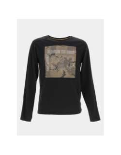 T-shirt manches longues mozzb12 noir garçon - Kaporal