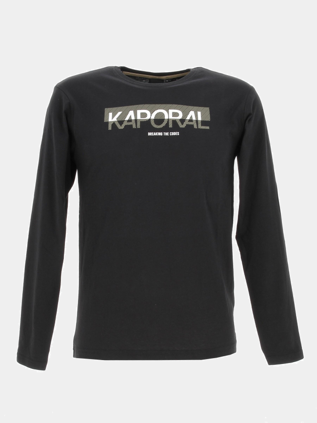 T-shirt manches longues monty noir garçon - Kaporal