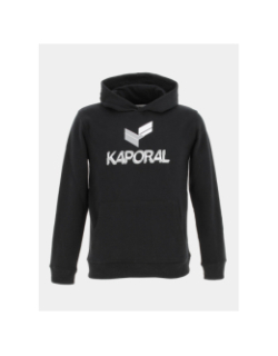 Sweat à capuche mike noir garçon - Kaporal