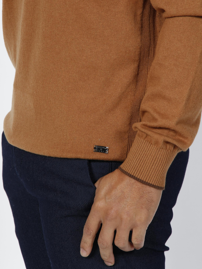 Pull brent camel homme - Izac
