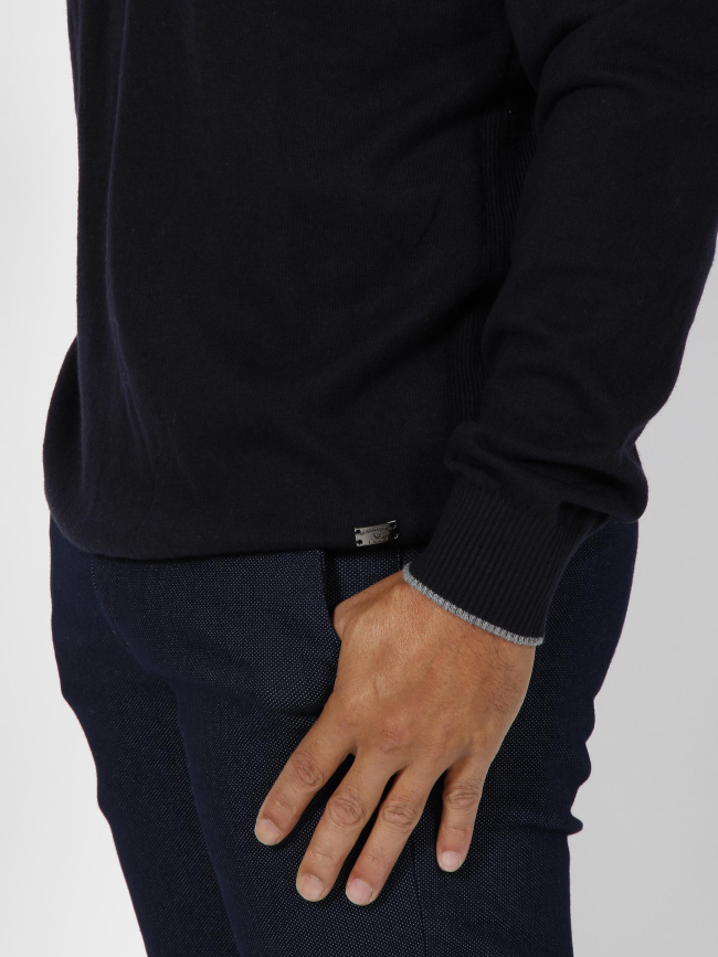 Pull brent bleu marine homme - Izac