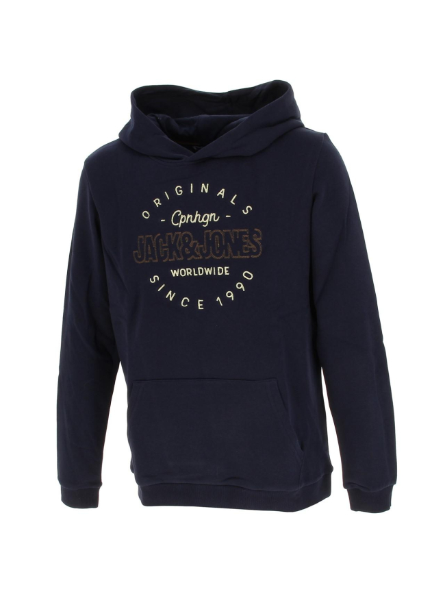 Sweat à capuche surface bleu marine garçon - Jack & Jones