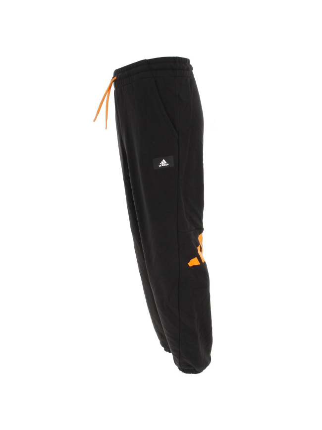 Jogging 3 bandes noir/orange - Adidas