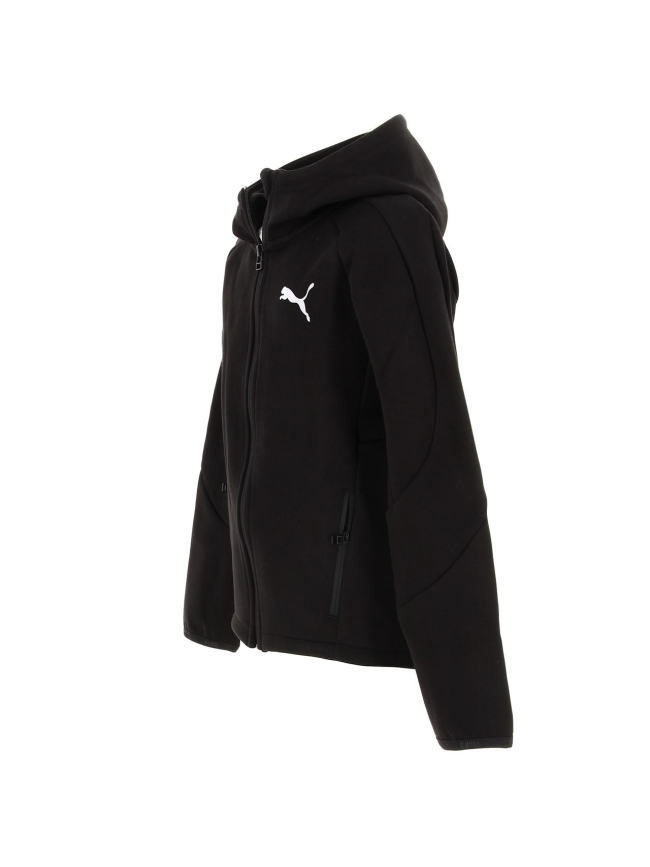 Sweat à capuche zippé evostripe noir enfant - Puma