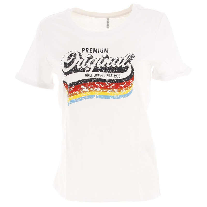 T-shirt molly blanc femme - Only