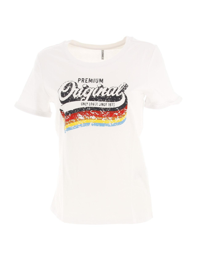 T-shirt molly blanc femme - Only