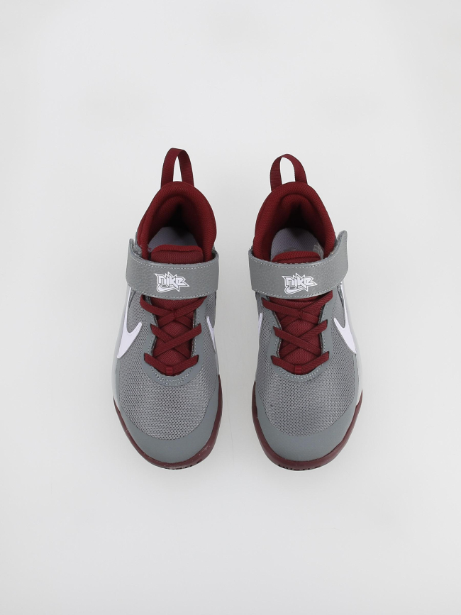 Chaussures de basketball team hustle 10 gris enfant - Nike