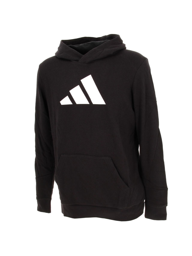 Sweat à capuche 3 bandes noir enfant - Adidas