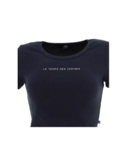 T-shirt crop yukon bleu marine fille - Le Temps Des Cerises