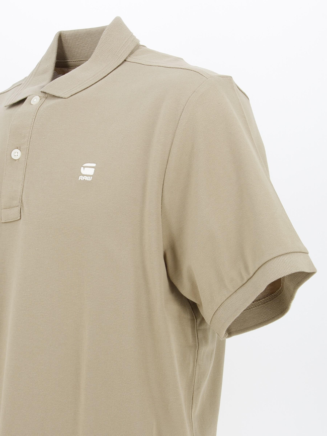 Polo dunda slim beige homme - G Star