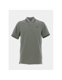 Polo dunda slim stripe kaki homme - G Star