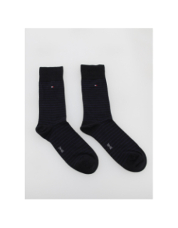 Pack 2 paires chaussettes rayures bleu homme - Tommy Hilfiger