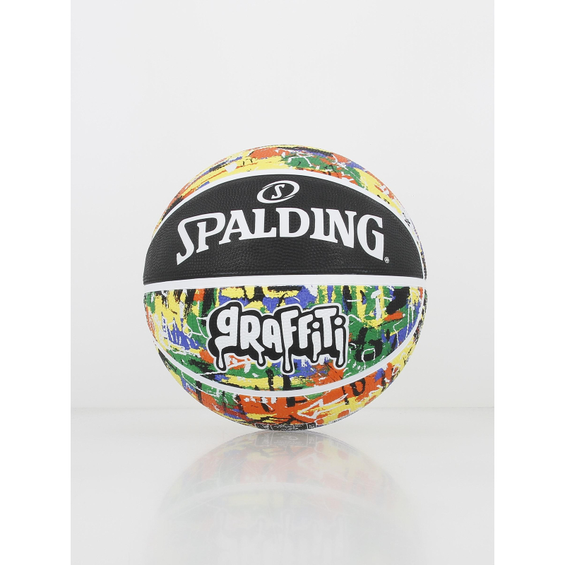 Ballon de basketball graffiti multicolore - Spalding