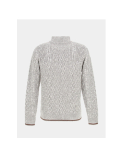 Pull col zippé gris chiné homme - Rms 26