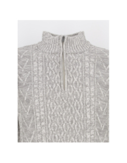 Pull col zippé gris chiné homme - Rms 26